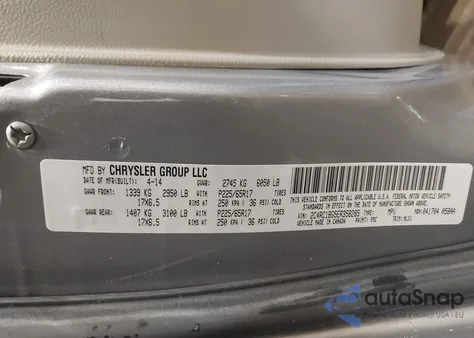 2014 Chrysler Town & Country Touring z USA, uszkodzony, nr VIN 2C4RC1BG5ER358285